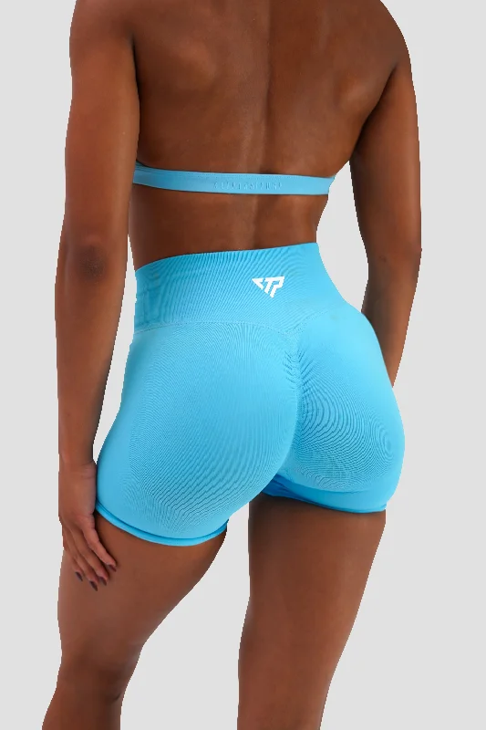 CORE SCRUNCH SHORTS - ICE BLUE