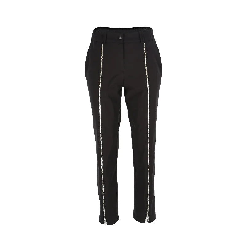 Oblique Women's Black Creations Front Zip Trouser