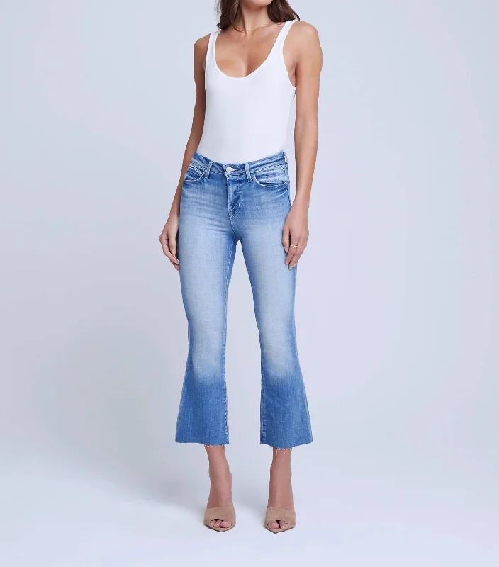 Kendra High-Rise Cropped Flare Jeans In Balboa