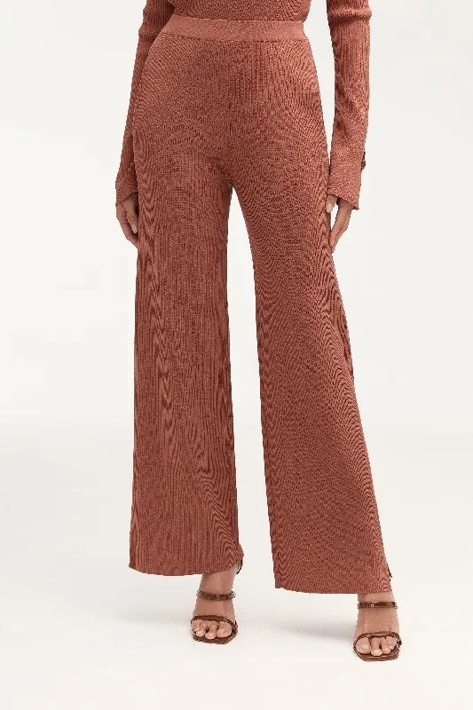 Remy Ribbed Knit Wide Leg Pants