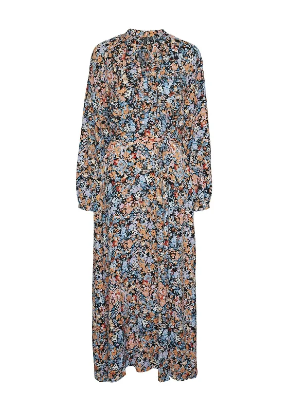 Vero Moda Ginny Floral Maxi Dress, Black