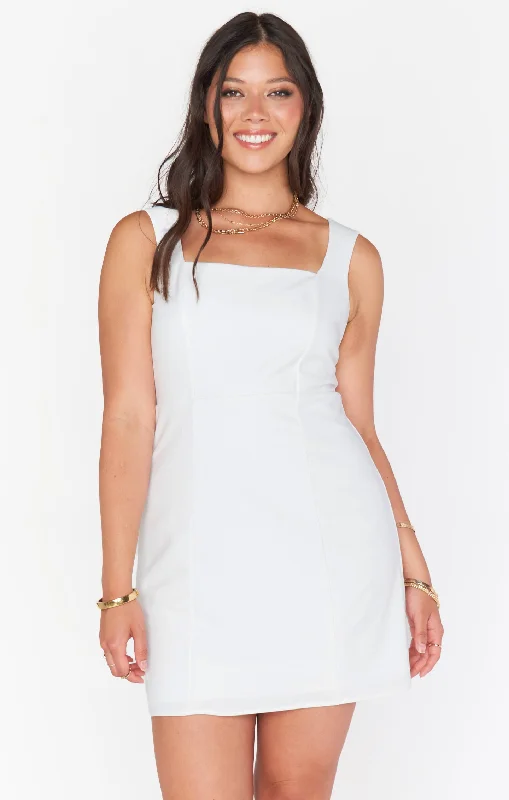 Eden Mini Dress ~ White Stretch