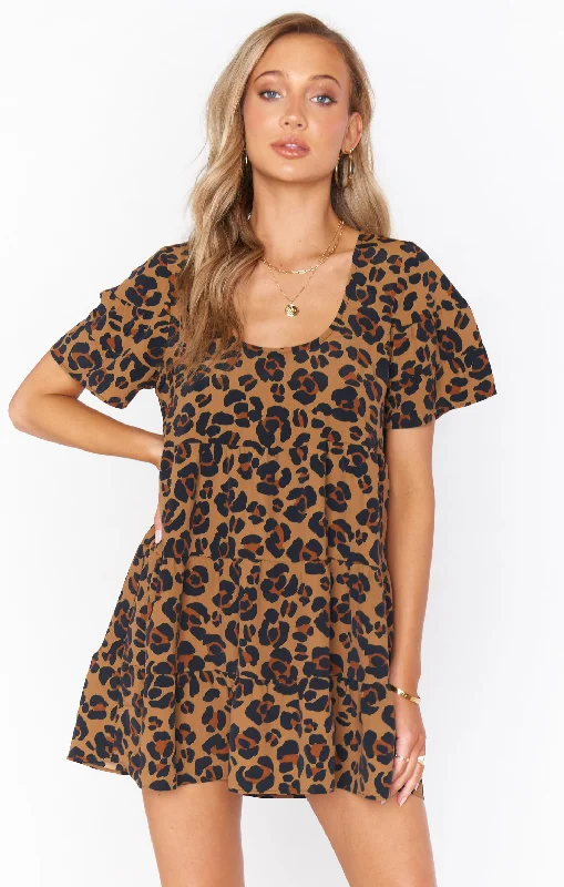 Valley Mini Dress ~ Caramel Cheetah