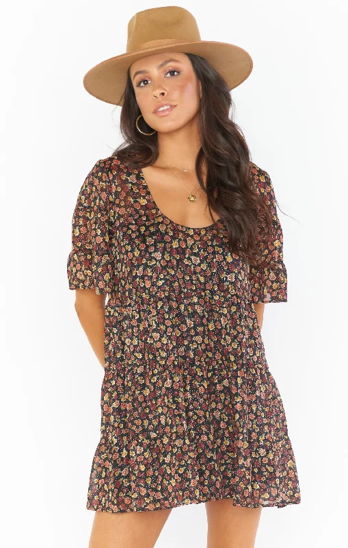 Valley Mini Dress ~ Midnight Floral