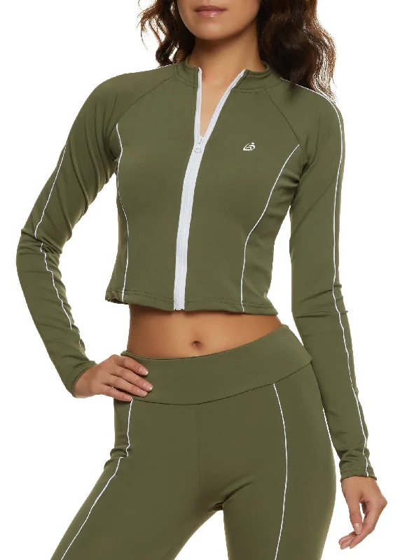 Zip Front Activewear Track Jacket