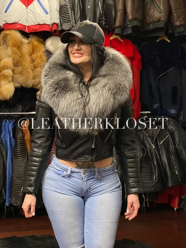 Women's Jay Biker Full Fox Fur