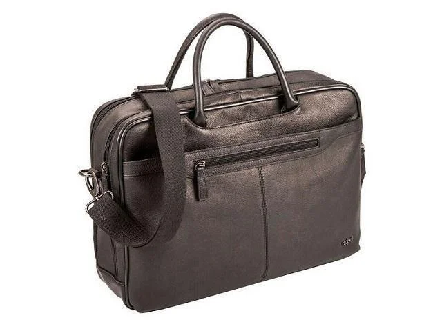 Adpel Broadway Leather 15" Laptop Bag - Black