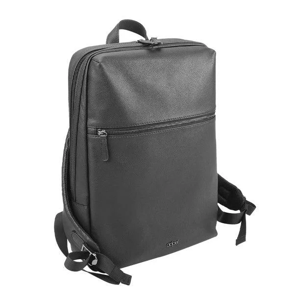 Adpel Torino 15.4 inch Leather  Laptop Backpack - Black