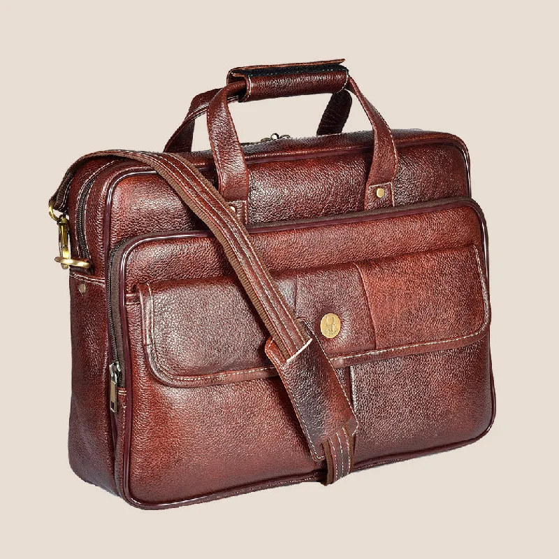 ARKANSAS Leather Laptop Messenger Bag for Men