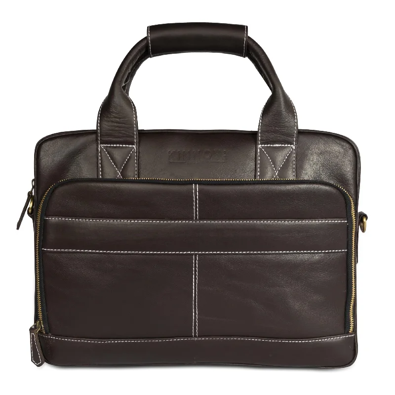 Rich Brown Genuine Leather Laptop Bag