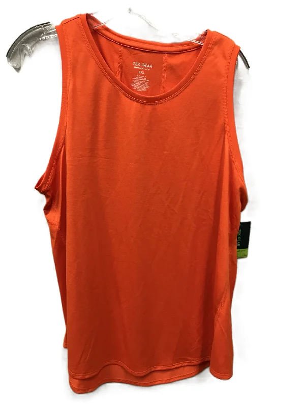 Orange Athletic Tank Top By Tek Gear, Size: 1x