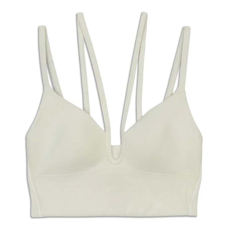 Like A Cloud Strappy Longline Ribbed Bra - Resale