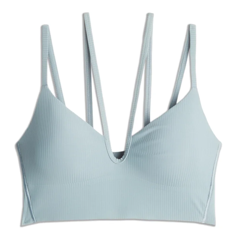 Like A Cloud Strappy Longline Ribbed Bra - Resale