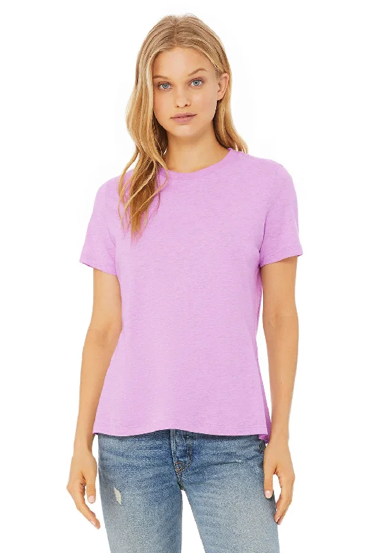 Bella + Canvas Womens CVC Short Sleeve Crewneck T-Shirt - Heather Prism Lilac