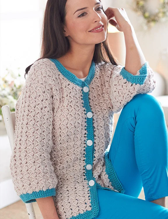 Free Cluster Stitch Cardigan Pattern