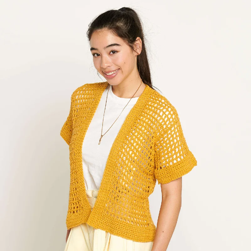 Free We Mesh Well Crochet Cardigan Pattern