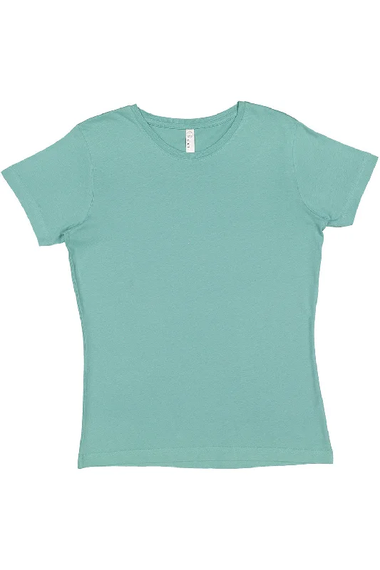 LAT Womens Fine Jersey Short Sleeve Crewneck T-Shirt - Saltwater Green