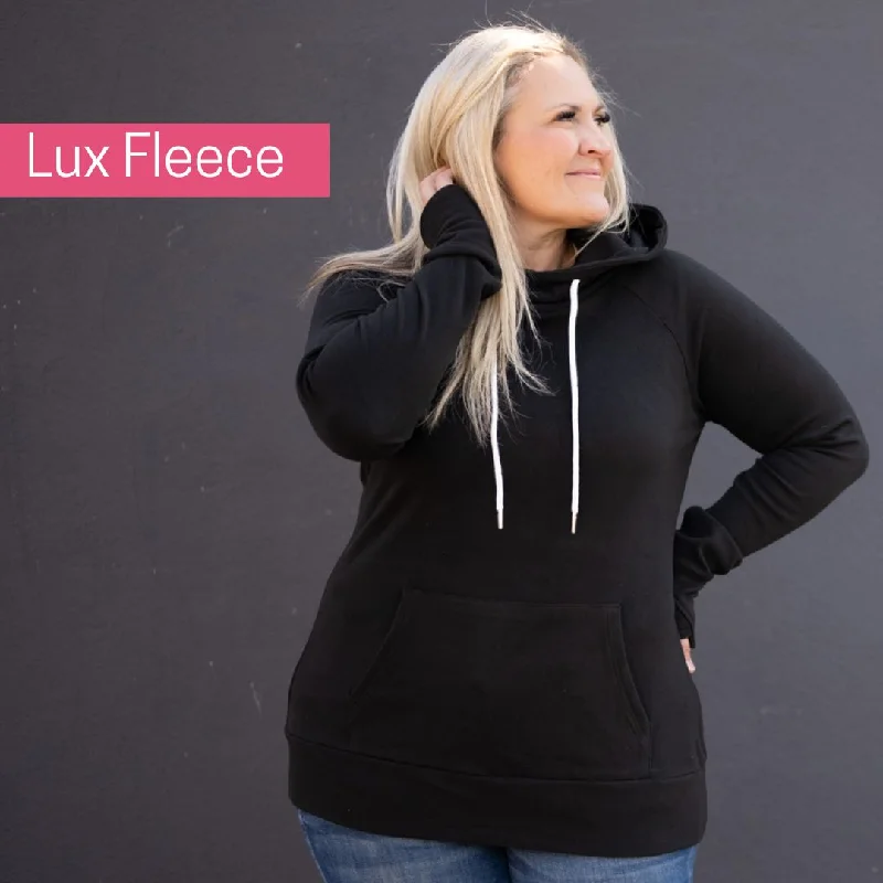 Lux Fleece Black Pullover Hoodie