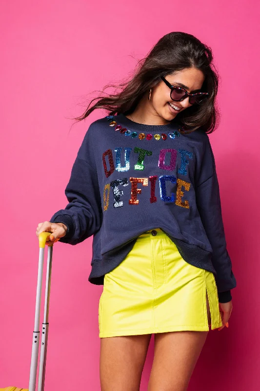 Navy & Multi Out of Office Sweatshirt