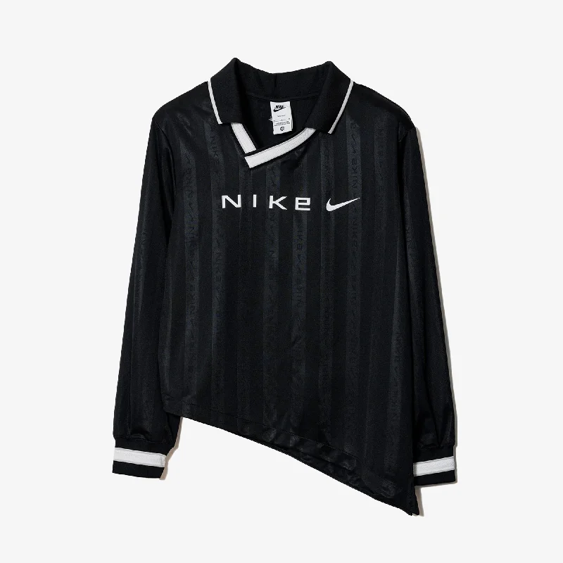 NIKE | AS W NSW CLLCTN DF JQRD LS JSY { BLACK/LT IRON ORE/WHITE