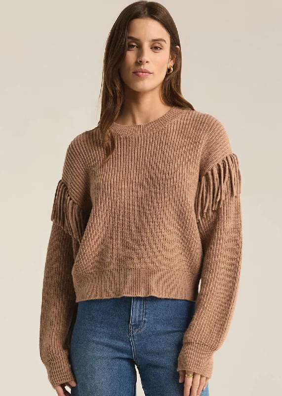 On The Fringe Sweater - Campfire