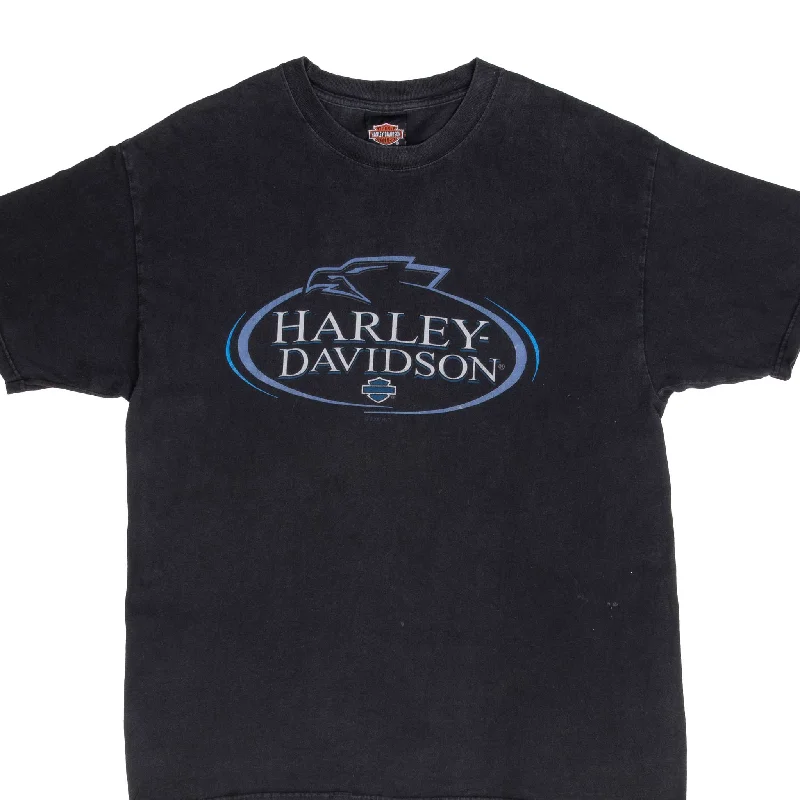 VINTAGE HARLEY DAVIDSON MONROE LA TEE SHIRT 2001 SIZE LARGE MADE IN USA