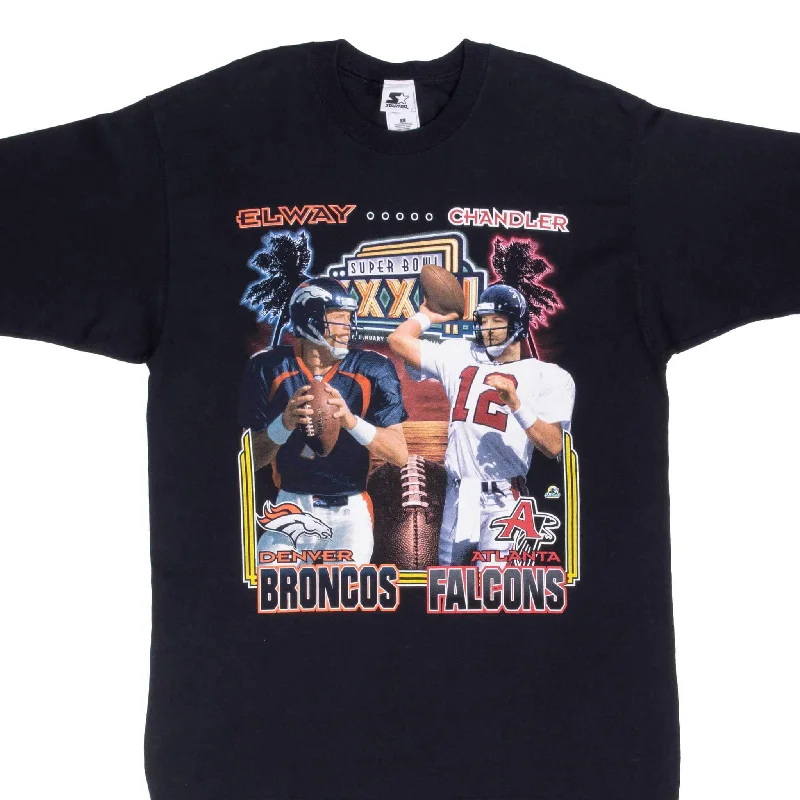 VINTAGE NFL FALCONS VS BRONCOS SUPERBOWL XXXIII 1999 TEE SHIRT SIZE LARGE