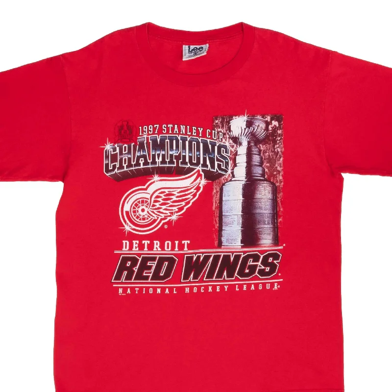 VINTAGE NHL DETROIT RED WINGS CHAMPIONS 1997 TEE SHIRT LARGE