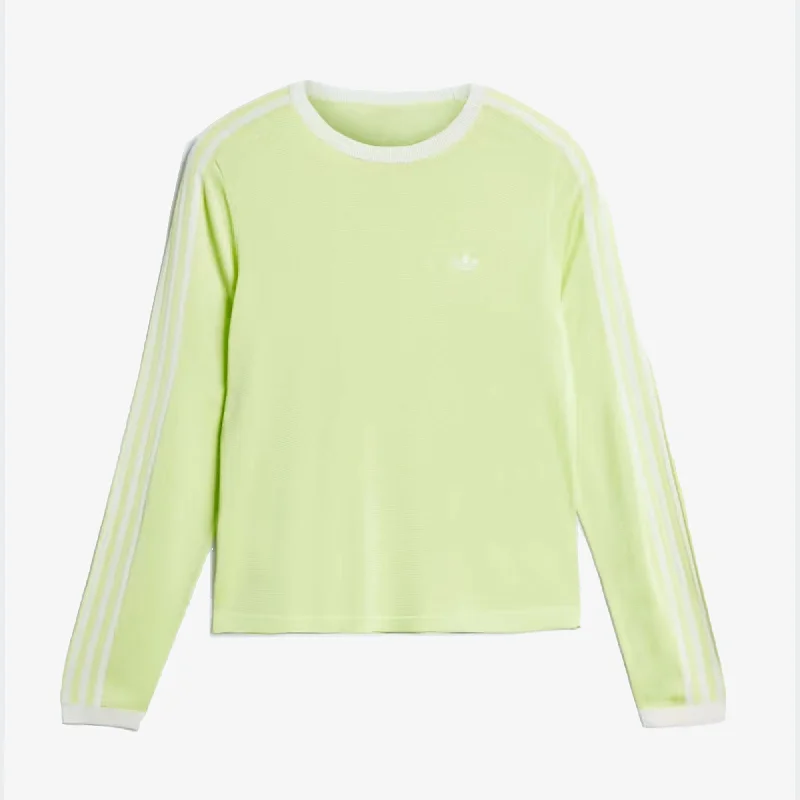 Adidas Originals | WALES BONNER KNIT LONG SLEEVE TEE  { SEMI FROZEN YELLOW/CHALK WHITE