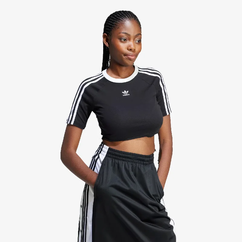 Adidas Originals | WMN'S 3-STRIPES BABY TEE  { BLACK/WHITE