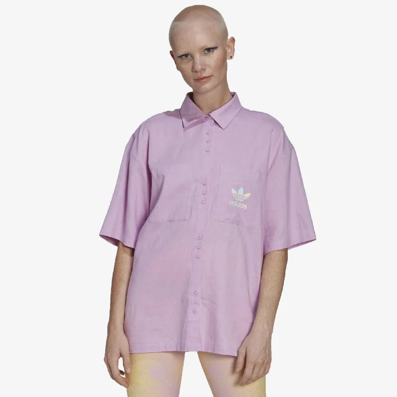 Adidas Originals | WMN'S LINEN SHIRT  { BLISS LILAC