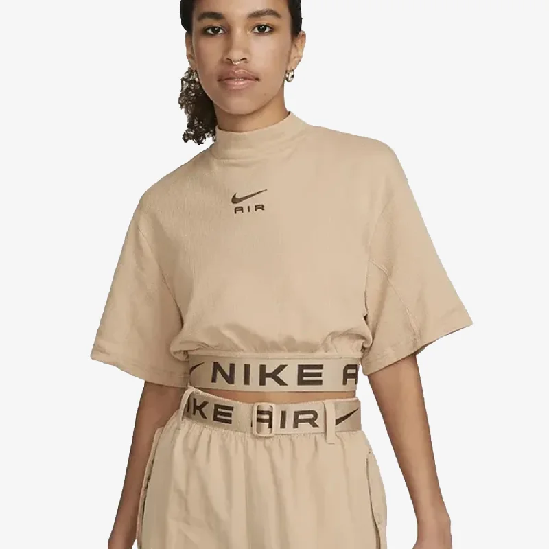 Nike | WMN'S SHORT-SLEEVE CROPPED TOP  { HEMP/BAROQUE BROWN