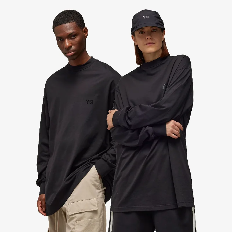 Y-3 | MOCK NECK TEE { BLACK